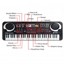 61 Key Musical Kids Electronic Keyboard, Electronic Keyboard For Kids, Children Electronic Keyboard Piano Electric Organ With Microphone   